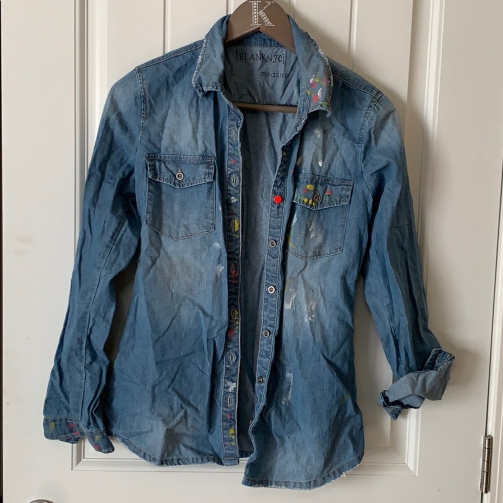 Denim button up